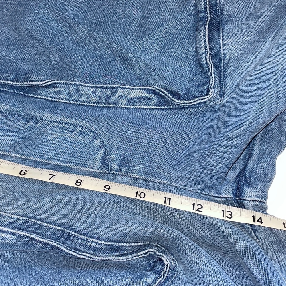 High-Rise Wide Leg Denim Pants in Blue - Picture 11 of 12